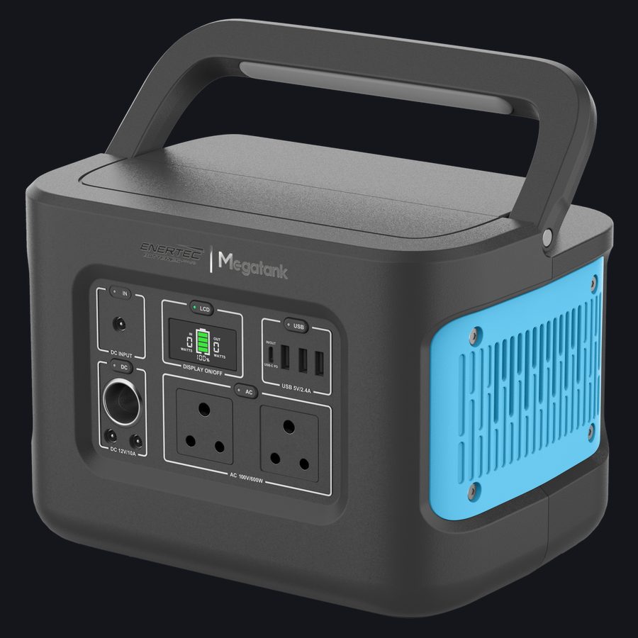 Megatank GP Portable Power Station 600W Inverter, 448 wH Lithium Ion Battery