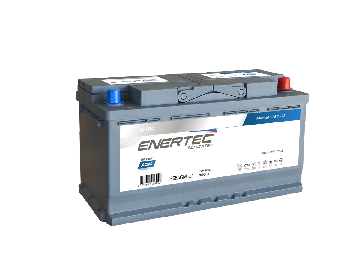658AGM-BLS 12V 95Ah Enertec Silver Lead-Acid Automotive Battery