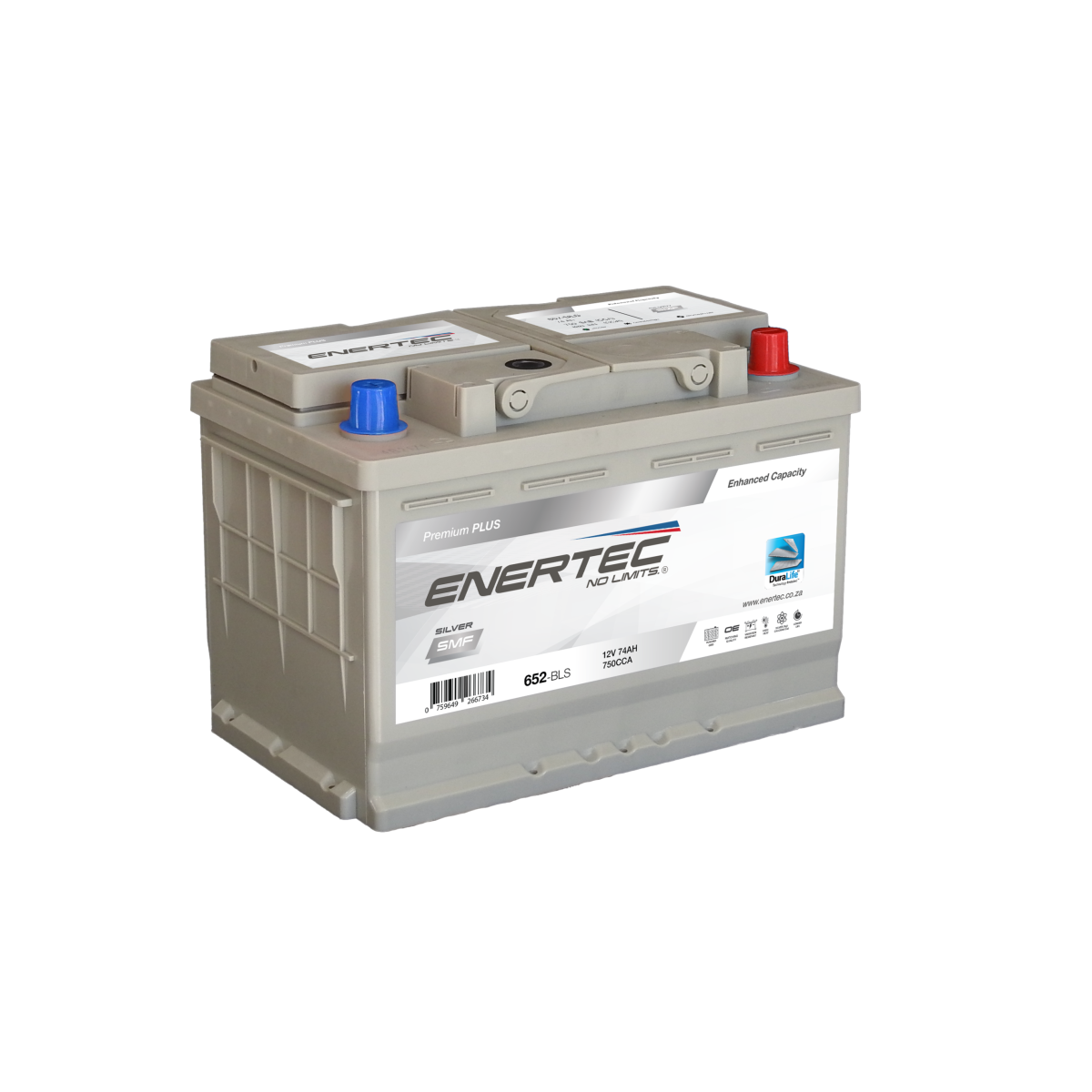 652-BLS 12V 74Ah Enertec Silver Lead-Acid Automotive Battery