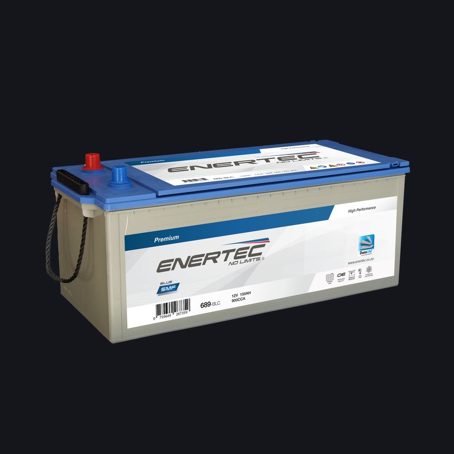 689-BLC 12V 150Ah Enertec Blue Lead Calcium truck, mining, and construction battery